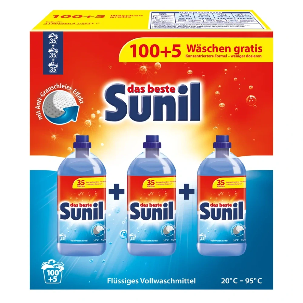 Sunil prací gel 5,775L - 105W Universal