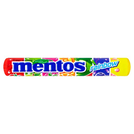 Mentos Rainbow dražé s ovocnými příchutěmi se žvýkací náplní 37,5g
