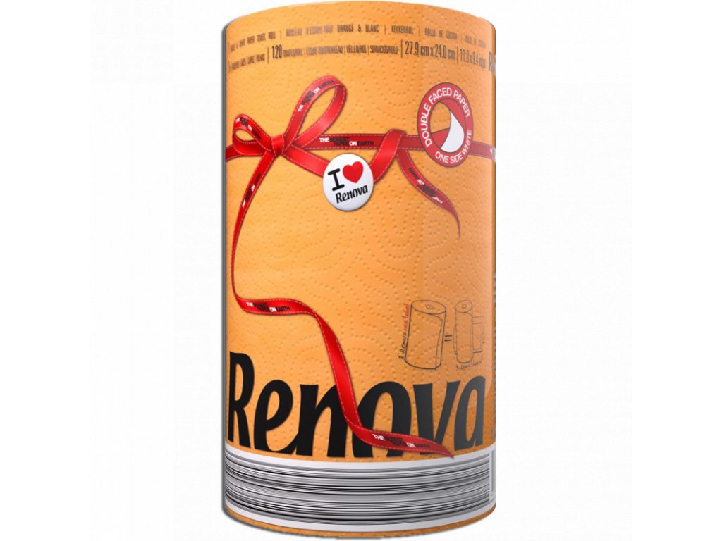 Renova kuchyňské utěrky 120 útržků - oranžová 