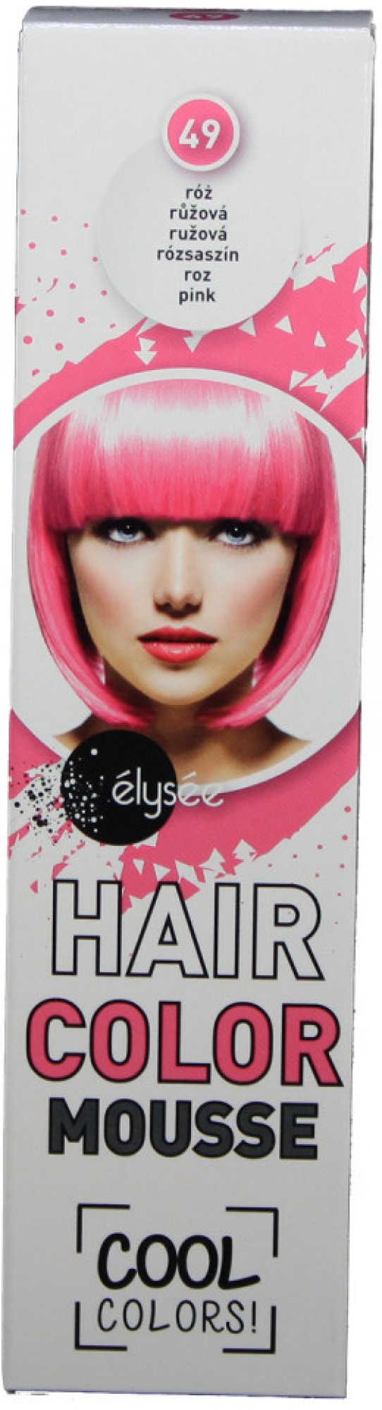 Elyseé barevné pěnové tužidlo 49 růžová 75 ml