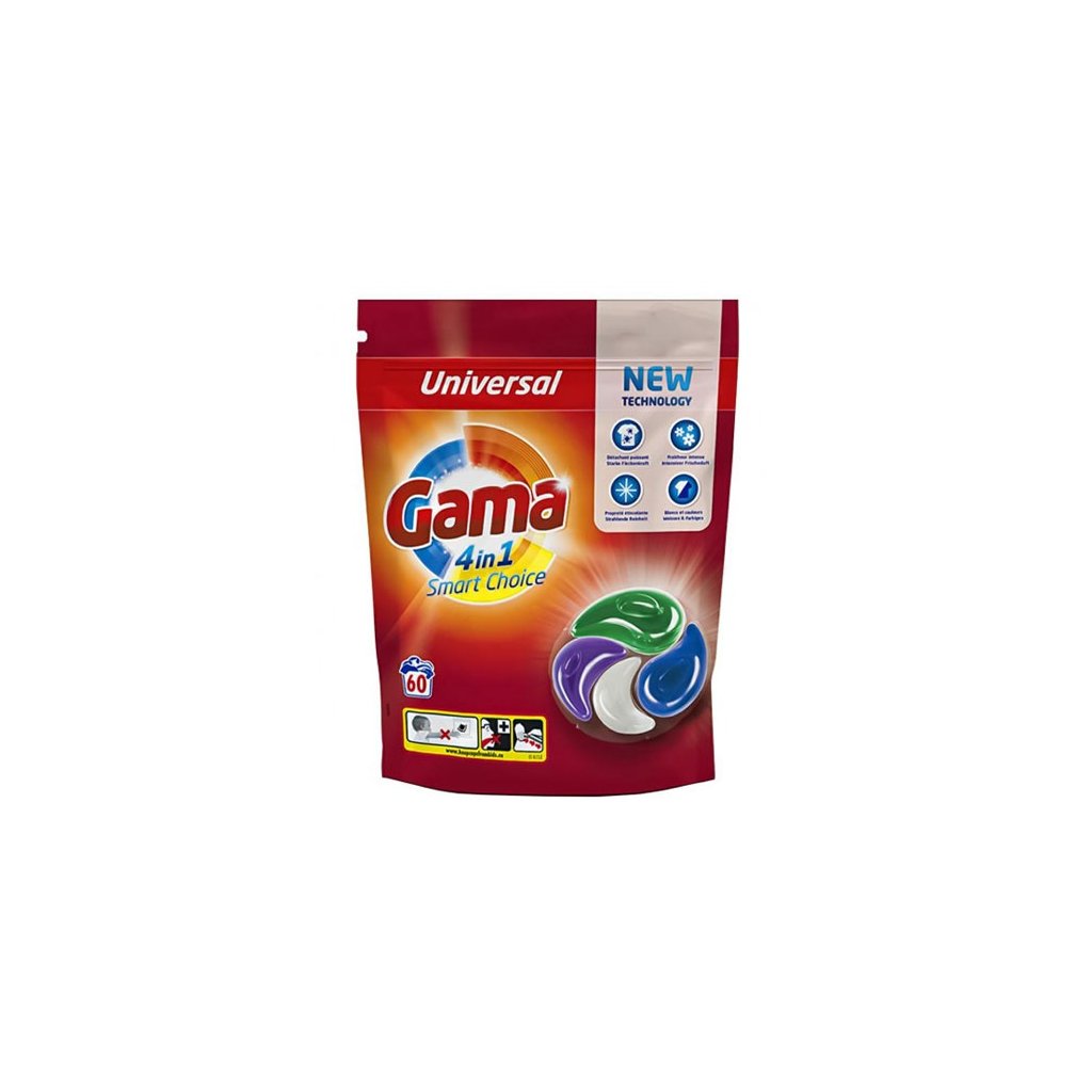 Gama (Vizir) 4in1 kapsle na praní 60ks Universal 