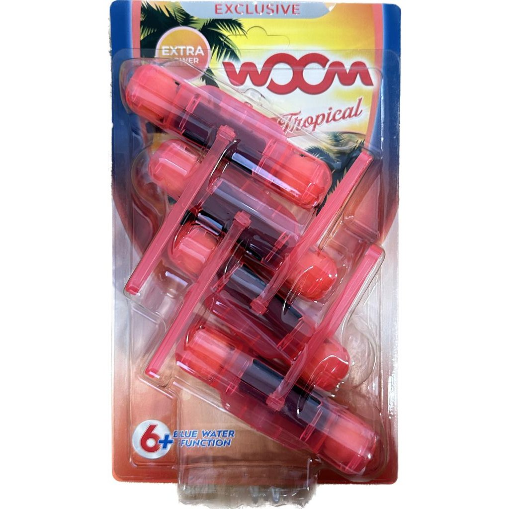 wOOm WC závěska 4x50g barvící - Tropical Fruits 